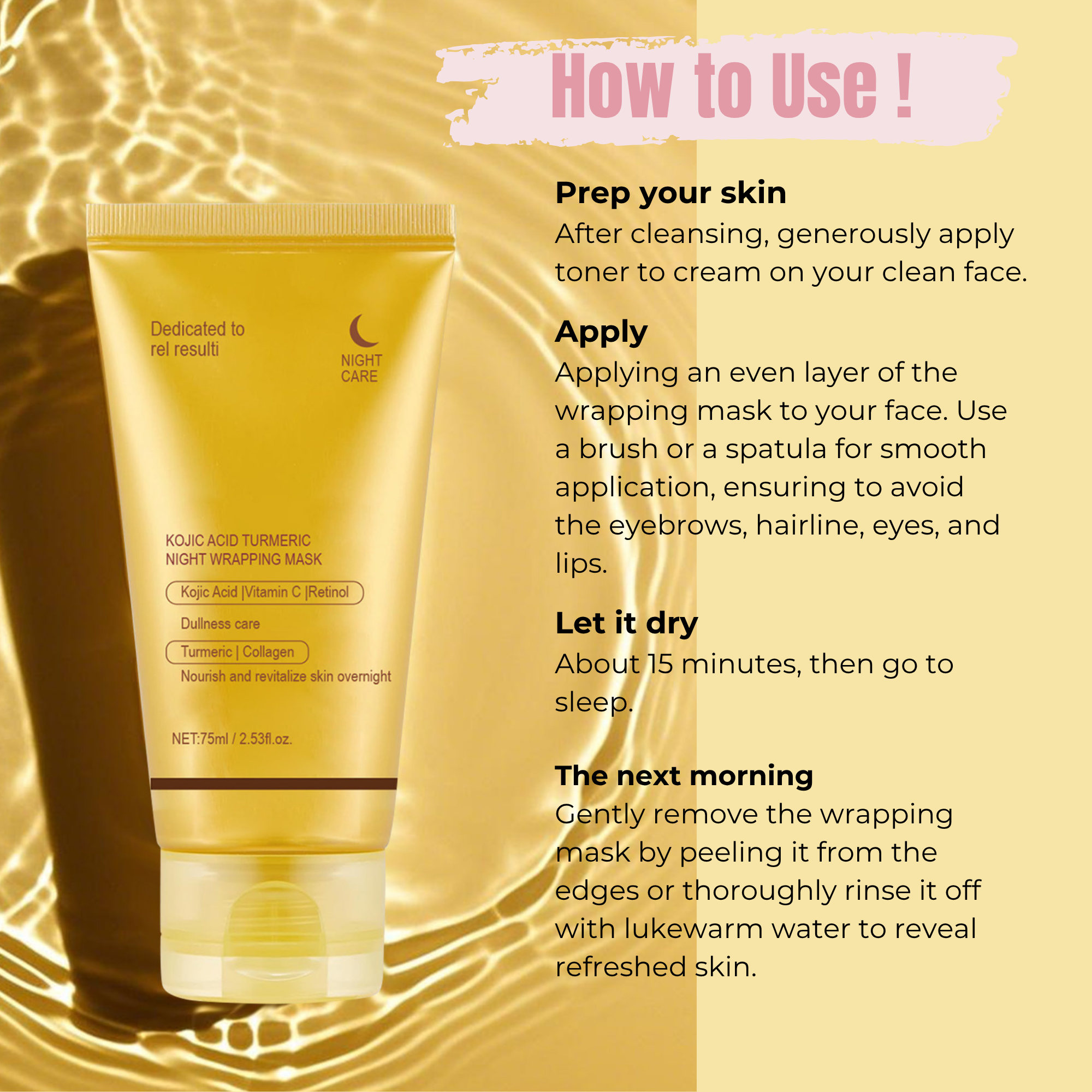 Kojic Acid Turmeric Overnight Wrapping Mask