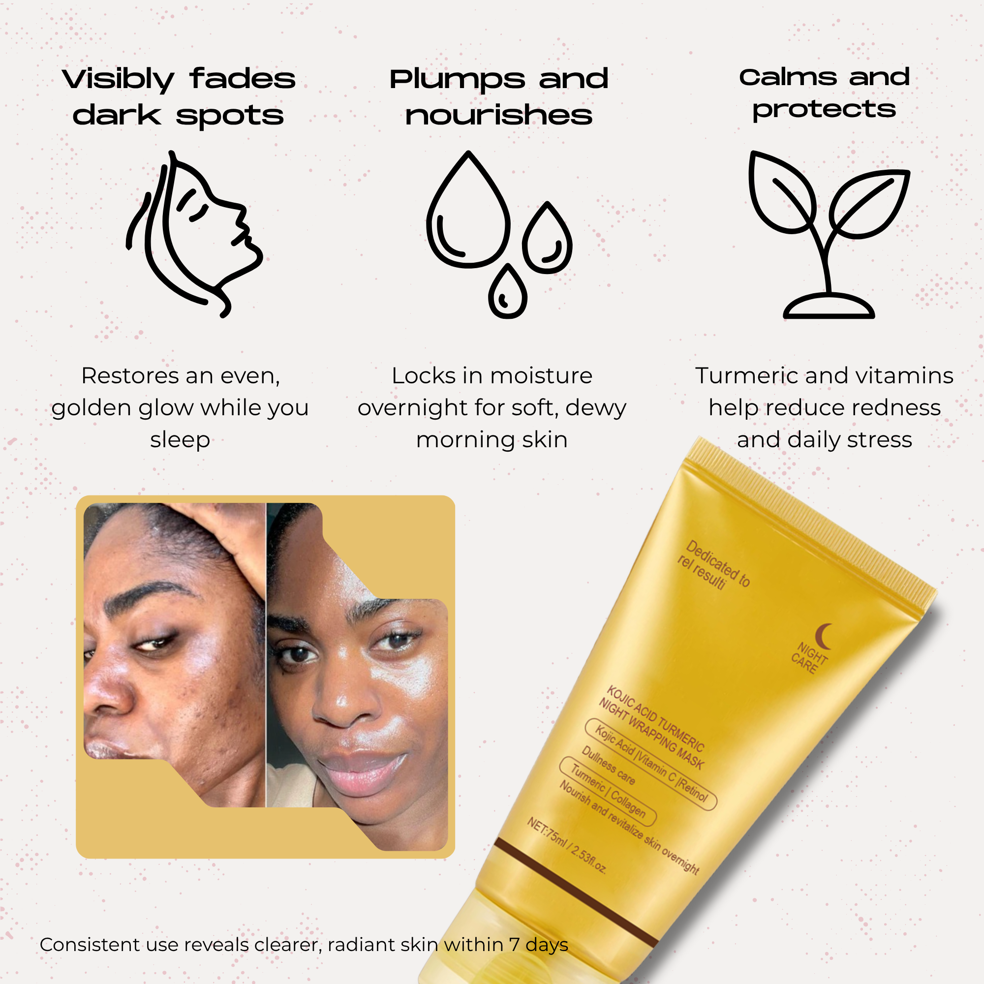 Kojic Acid Turmeric Overnight Wrapping Mask