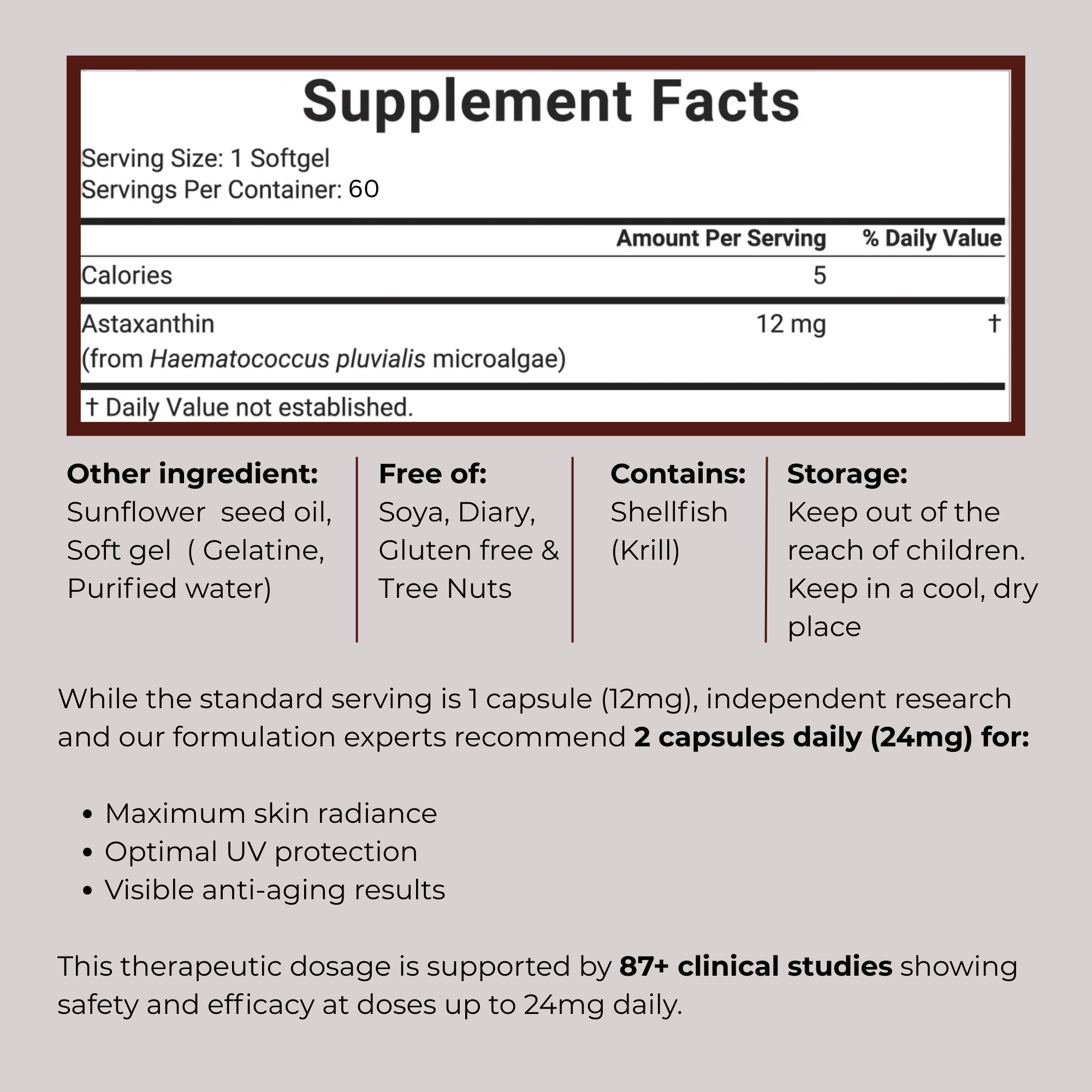 Snixxi. Astaxanthin Capsules (12mg)